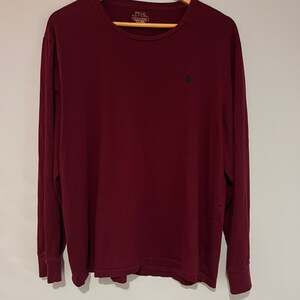 Polo Ralph Lauren Men's Burgundy Long Sleeve T-Shirt, size XL 100% cotton